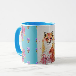 Schattige Red Fox Aquarel Woodland Rozen Animal Ar Mok