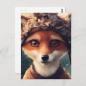 Schattige Red Fox in winterkleding Briefkaart (Voorkant / Achterkant)