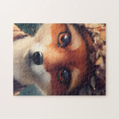 Schattige Red Fox in winterkleding Legpuzzel (Horizontaal)