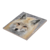Schattige Red Fox Wildlife Foto Tegeltje (Zijkant)