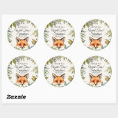 Schattige Red Fox Woodland Bedankt Verjaardag Ronde Sticker (Vel)