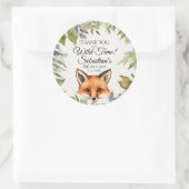 Schattige Red Fox Woodland Bedankt Verjaardag Ronde Sticker (Tas)