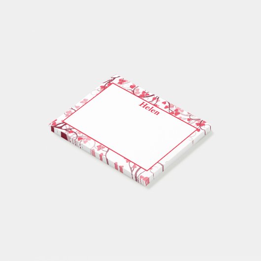 Schattige Red Hearts Classic Post-it® Notes (Schuin)