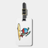 Schattige Red Helicopter Fun Luchtvaartontwerp Bagagelabel (Voorkant verticaal)