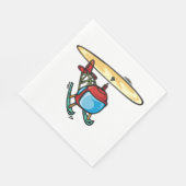 Schattige Red Helicopter Fun Luchtvaartontwerp Servet (Hoek)