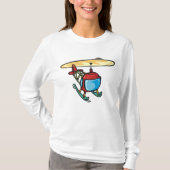 Schattige Red Helicopter Fun Luchtvaartontwerp T-shirt (Voorkant)