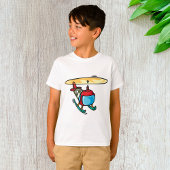 Schattige Red Helicopter Fun Luchtvaartontwerp T-shirt