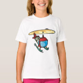 Schattige Red Helicopter Fun Luchtvaartontwerp T-shirt (Voorkant)