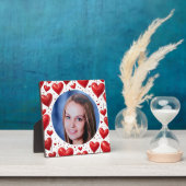 Schattige Red Love Hearts Custom Photo Fotoplaat (Insitu)