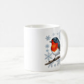 Schattige Red Robin Bird Koffiemok (Voorkant rechts)