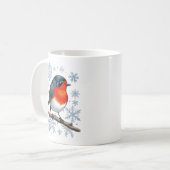 Schattige Red Robin Bird Koffiemok (Voorkant links)