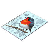Schattige Red Robin Bird Notitieboek (Linkerzijde)
