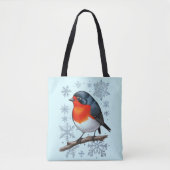 Schattige Red Robin Bird Tote Bag (Voorkant)