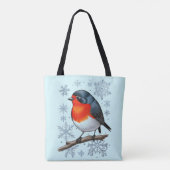 Schattige Red Robin Bird Tote Bag (Achterkant)