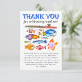 Schattige Reel Fun Kinder Vist Verjaardag Dank u (Staand voorkant)