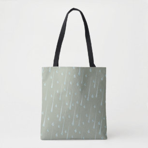 Schattige Regenachtige Dag Personaliseerbare Olijf Tote Bag