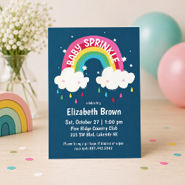 Schattige Regenboog Baby Shower Feestje Kaart