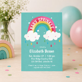 Schattige Regenboog Baby Shower Feestje Kaart