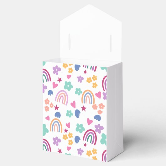 Schattige Regenboog Bedankdoosjes (Geopend)