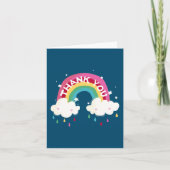 Schattige Regenboog Bedankkaart (Voorkant)
