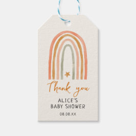 Schattige Regenboog Boho Baby Shower Bedankt Cadeaulabel