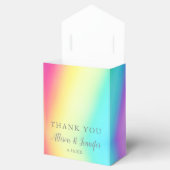 Schattige regenboog bruiloft persoonlijke bedankje bedankdoosjes (Geopend)