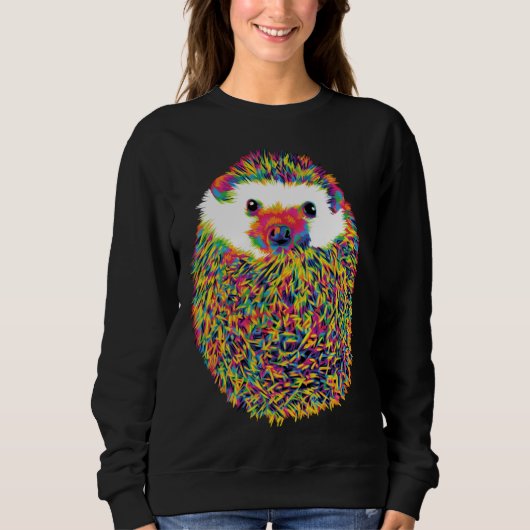 Schattige Regenboog Egel Trui (Voorkant)