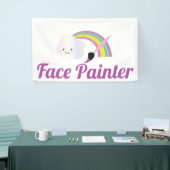 Schattige Regenboog- en Borstel Gezichtsschilder K Spandoek (Beurs)