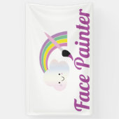 Schattige Regenboog- en Borstel Gezichtsschilder K Spandoek (Verticaal)