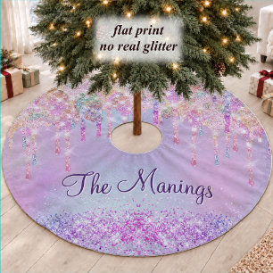 Schattige Regenboog Glanzende Drip Eenhoorn Kerst Kerstboom Rok