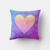Schattige regenboog hart marmer kussen (Achterkant)