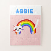 schattige regenboog kat legpuzzel (Verticaal)