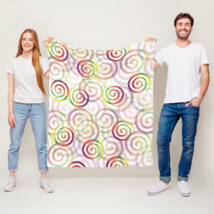 Schattige regenboog kerstpatroon fleece deken