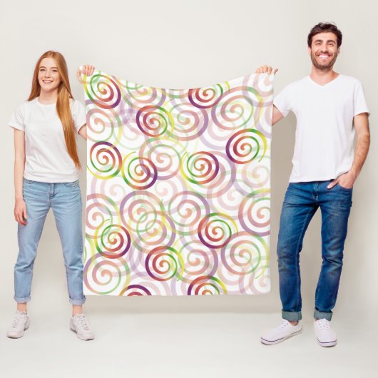 Schattige regenboog kerstpatroon fleece deken (In situ)