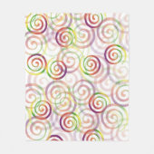 Schattige regenboog kerstpatroon fleece deken (Voorkant)