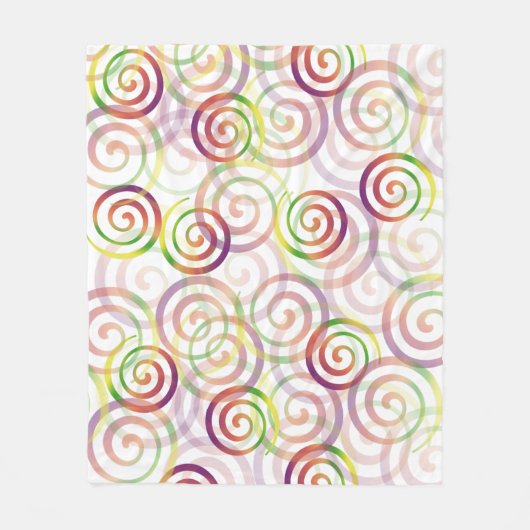 Schattige regenboog kerstpatroon fleece deken (Voorkant)