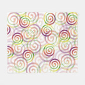 Schattige regenboog kerstpatroon fleece deken (Voorkant (Horizontaal))