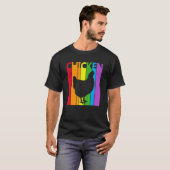 Schattige Regenboog Kip Dier T-shirt (Voorkant volledig)