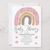 Schattige Regenboog meisje Baby shower Kaart (Voorkant)