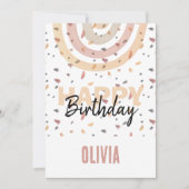 Schattige regenboog met spatvlokken Waterverf Kaart (Voorkant)