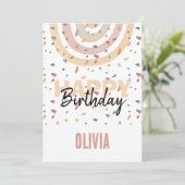 Schattige regenboog met spatvlokken Waterverf Kaart (Staand voorkant)