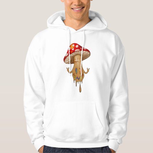 Schattige regenboog paddenstoel Hooded Sweatshirt (Voorkant)