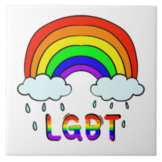 Schattige Regenboog Schattige Doodle LGBTQ Tegeltje