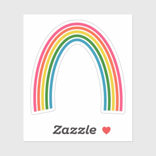 Schattige regenboog sticker (Vel)