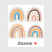 schattige regenboog sticker (Vel)