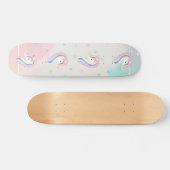 Schattige regenboog Unicorn, sterren Persoonlijk Skateboard (Horizontaal)