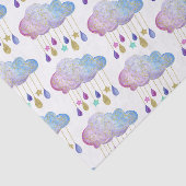 Schattige regenboog wolken & gouden baby meisje do tissuepapier (Detail)