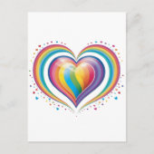 Schattige Regenbooghart, LGBTQ, Postcrossing Briefkaart (Voorkant)
