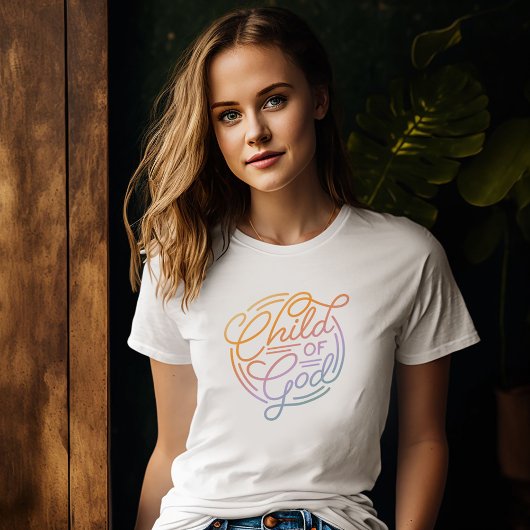 Schattige Regenboogkind van God Retro T-Shirt