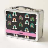 Schattige regenboogpatroon gepersonaliseerde naam (Achterkant)